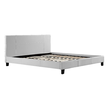 Sorrento White King bed frame in a modern bedroom