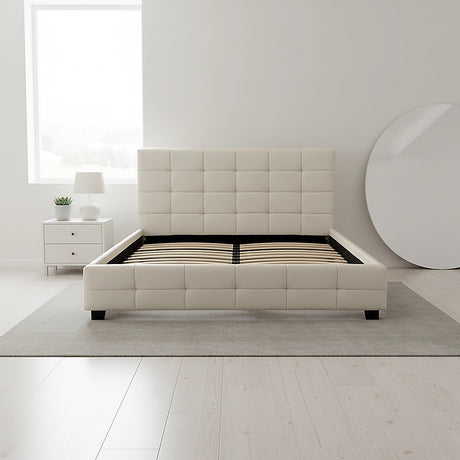 Positano Double Deluxe Bed Frame, White