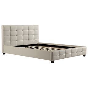 Positano White Double bed frame in a modern bedroom