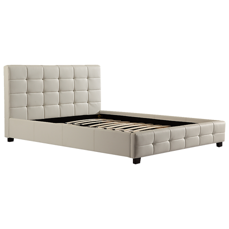 Positano White Double bed frame in a modern bedroom