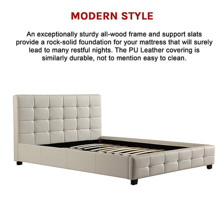 Positano Double Deluxe Bed Frame, White