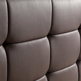 Double PU Leather Deluxe Bed Frame Brown