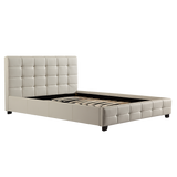 Palermo White PU Leather Queen Bed Frame