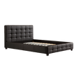 Positano Black Queen bed frame in a modern bedroom