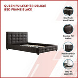 Positano Queen Deluxe Bed Frame, Black