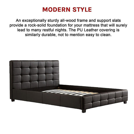 Positano Queen Deluxe Bed Frame, Black