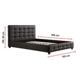 Positano Queen Deluxe Bed Frame, Black
