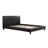 Sorrento Black Queen bed frame in a modern bedroom