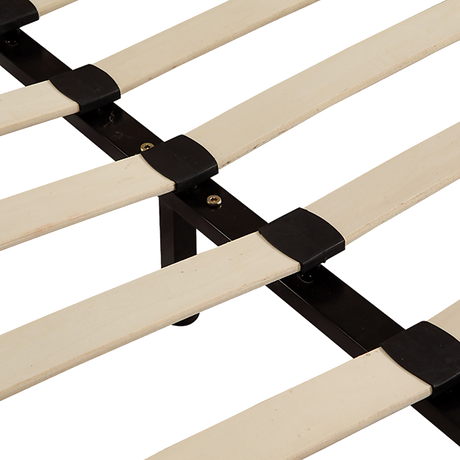 Palermo Black PU Leather Queen Bed Frame