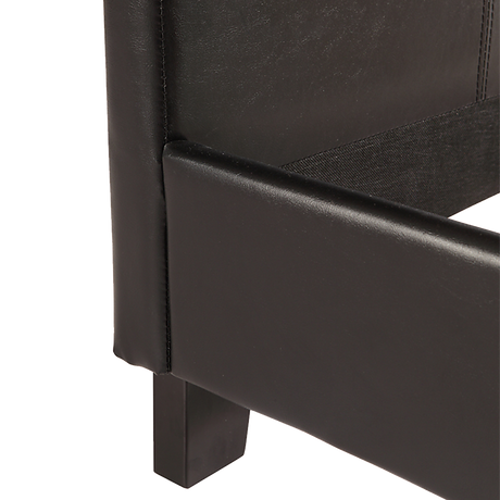 Palermo Black PU Leather Queen Bed Frame