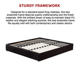 Ischia King Ensemble Bed Base, Black