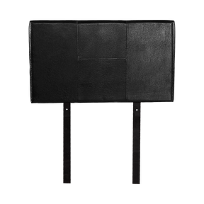 Dangelong black leather bed head in a modern bedroom