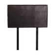 Dangelong brown leather bed head in a modern bedroom