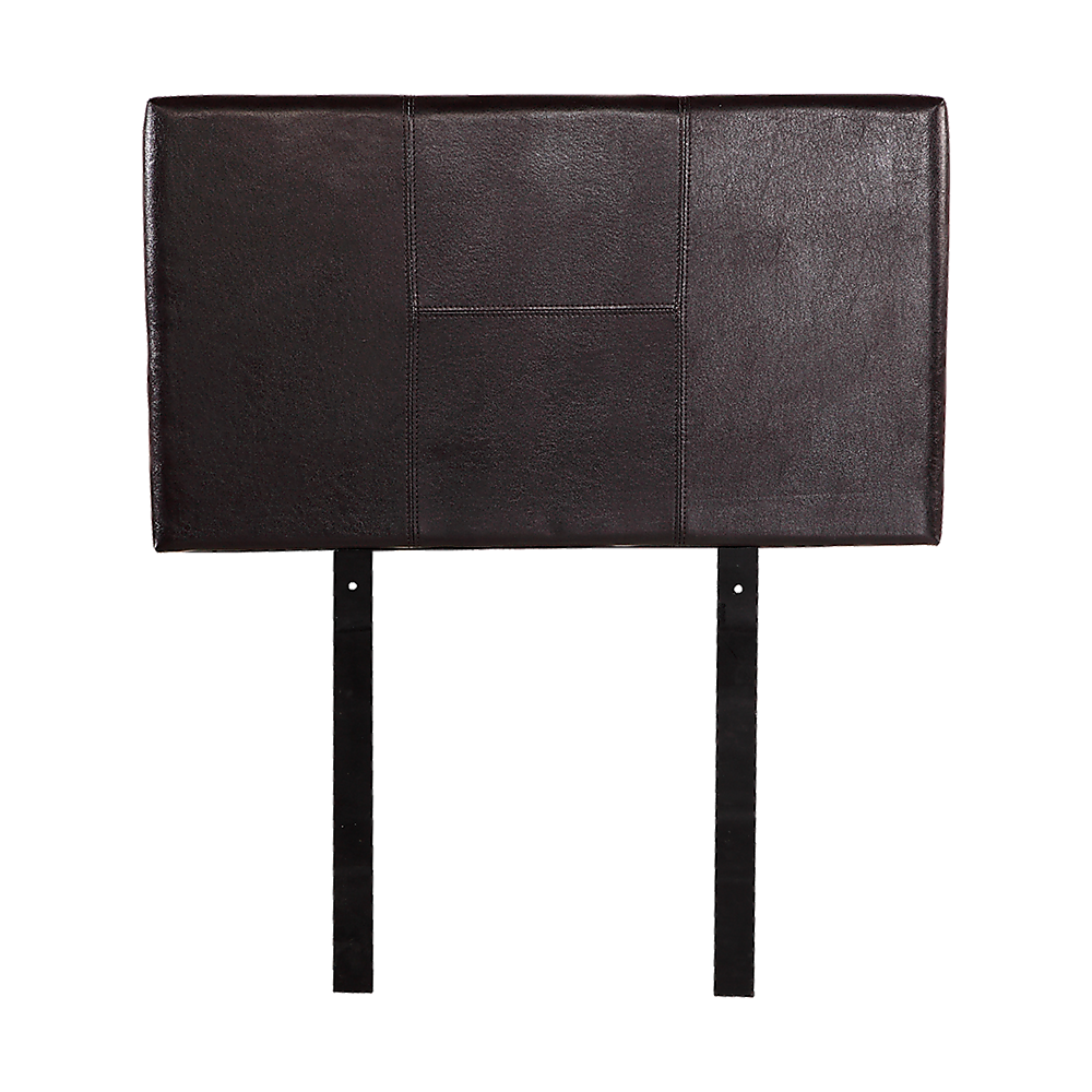 Dangelong brown leather bed head in a modern bedroom