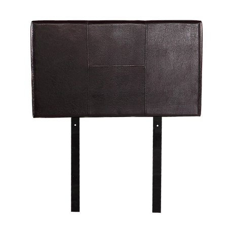 Dangelong brown leather bed head in a modern bedroom