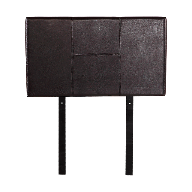 Dangelong brown leather bed head in a modern bedroom