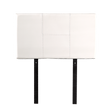 Dangelong white leather bed head in a modern bedroom