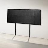 Rosewood stitched bed head in black for a double bed