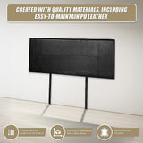 PU Leather Double Bed Headboard Bedhead - Black