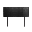 Rosewood stitched bed head in black for a double bed
