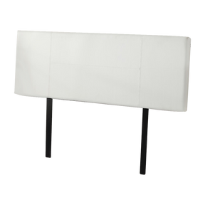 Rosewood stitched bed head in white for a double bed