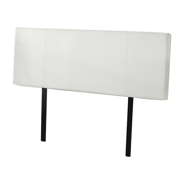Rosewood stitched bed head in white for a double bed