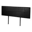 Rosewood stitched bed head in black for a queen bed