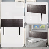 PU Leather Queen Bed Headboard Bedhead - Brown