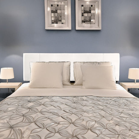 PU Leather King Bed Headboard Bedhead - White