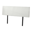 Rosewood stitched bed head in white for a king bed