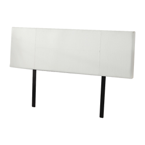 Rosewood stitched bed head in white for a king bed