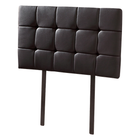 Mannus tufted bed head in black for a single bed