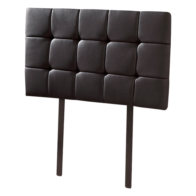 PU Leather Single Bed Deluxe Headboard Bedhead - Black