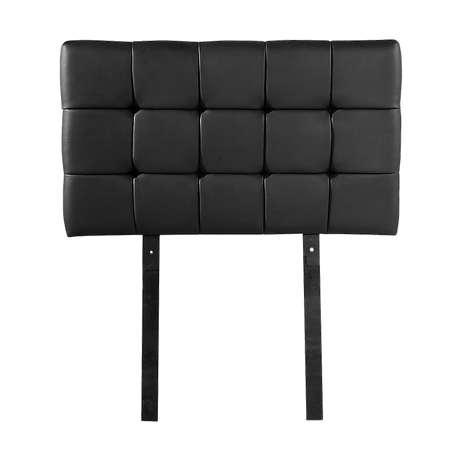 PU Leather Single Bed Deluxe Headboard Bedhead - Black