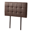 Mannus tufted bed head in brown for a single bed