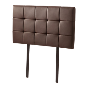 Mannus tufted bed head in brown for a single bed