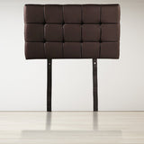 Mannus tufted bed head in brown for a single bed