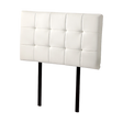 Mannus tufted bed head in white for a single bed