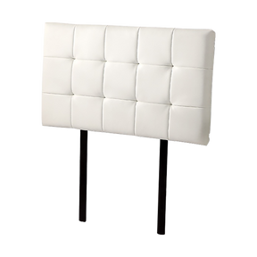 Mannus tufted bed head in white for a single bed