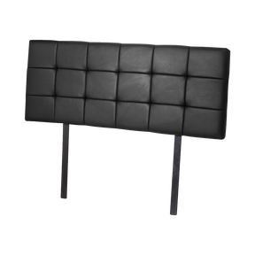 Mannus tufted bed head in black for a double bed
