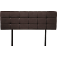 Mannus tufted bed head in brown for a double bed