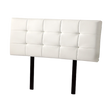 Mannus tufted bed head in white for a double bed