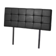 Mannus tufted bed head in black for a queen bed