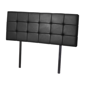 Mannus tufted bed head in black for a queen bed