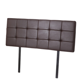 Mannus tufted bed head in brown for a queen bed