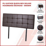 Mannus tufted bed head in brown for a queen bed