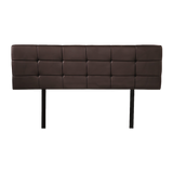 Mannus tufted bed head in brown for a queen bed