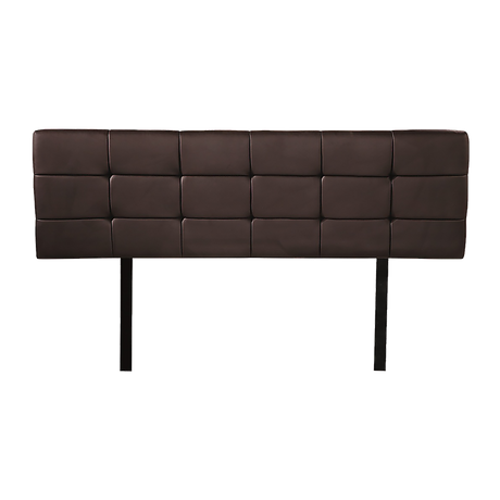 Mannus tufted bed head in brown for a queen bed