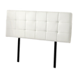 Mannus tufted bed head in white for a queen bed