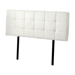 Mannus tufted bed head in white for a queen bed